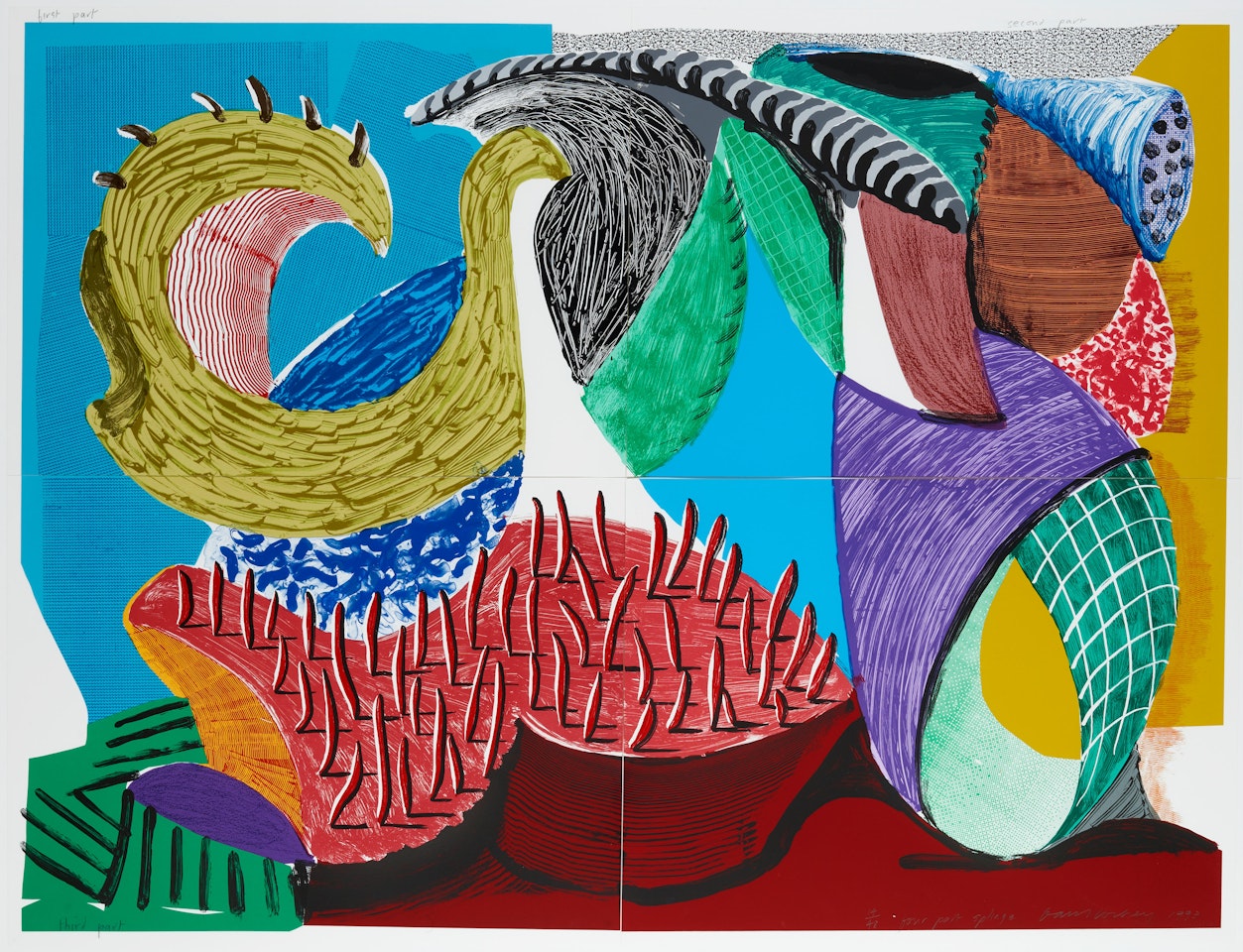 Four Part Splinge, from Some New Prints by David Hockney