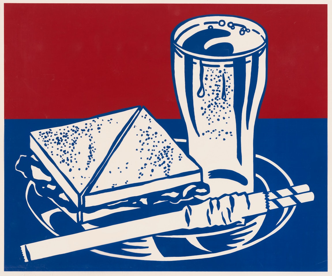 Sandwich and Soda, from X + X Ten Works by Ten Painters by Roy Lichtenstein