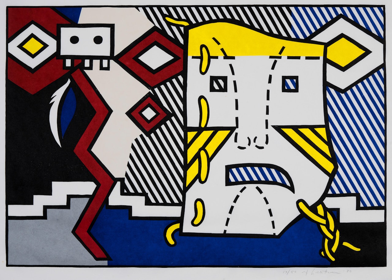 American Indian Theme V, from the American Indian series by Roy Lichtenstein