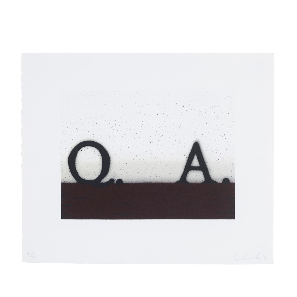 Question & Answer, from Etc.; If; South; Question & Answer by Ed Ruscha