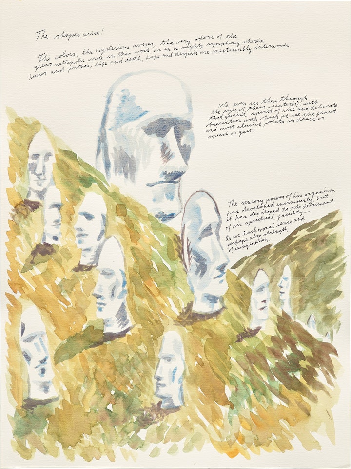 Untitled (The shapes...) by Raymond Pettibon