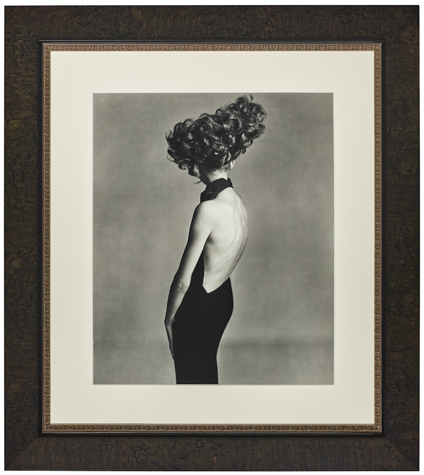 Jean Shrimpton, Evening dress by Galitzine, Hair by Alexandra, Paris Studio, August by Richard Avedon