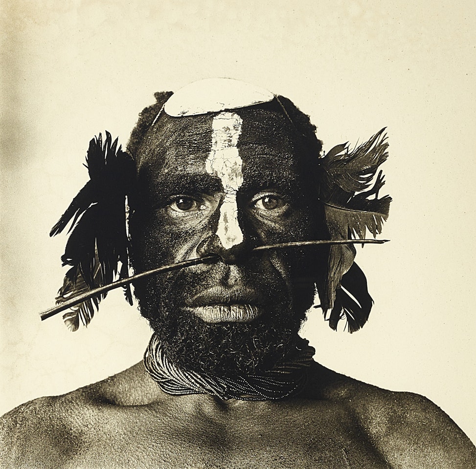 Tribesman with Nose Ornament, New Guinea by Irving Penn