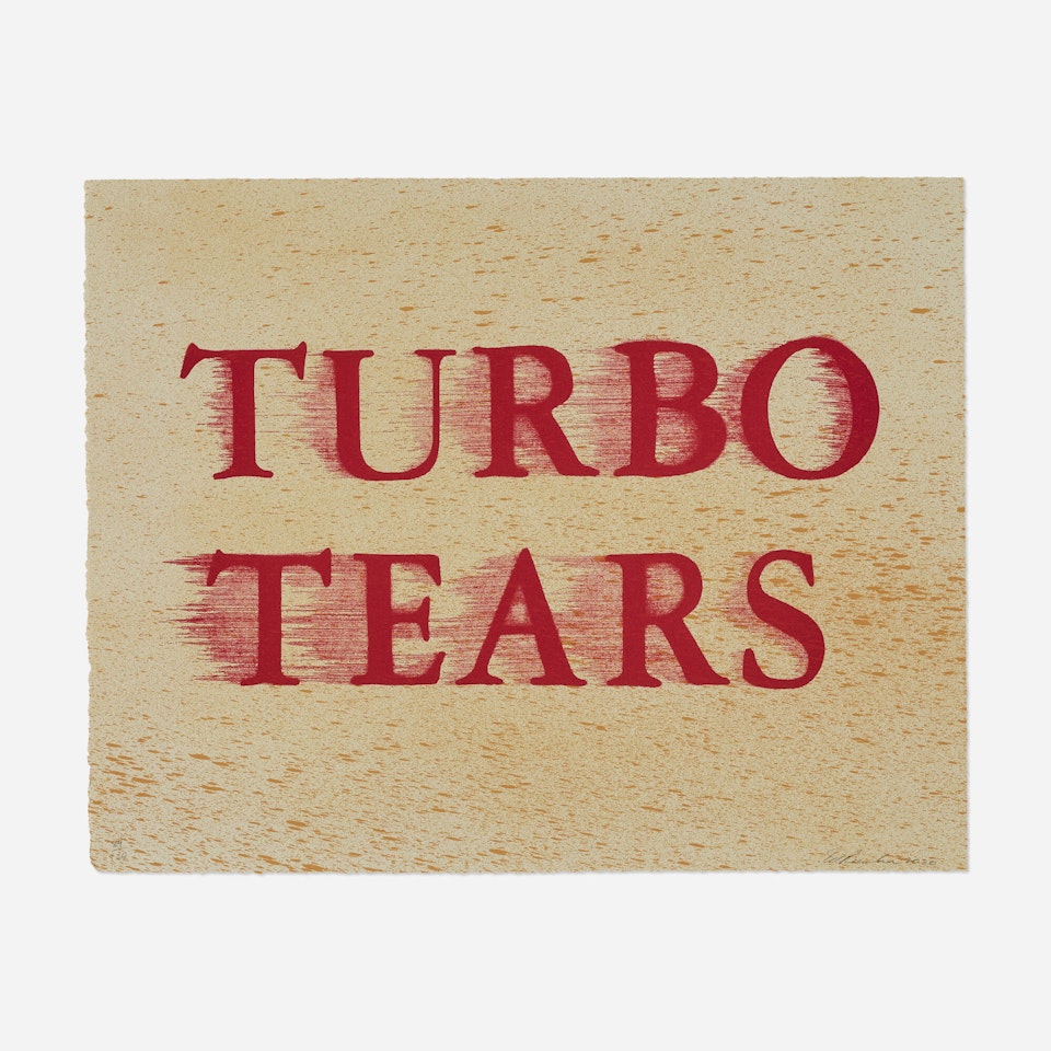 Turbo Tears (from the Tate Modern 21 Years print portfolio) by Ed Ruscha