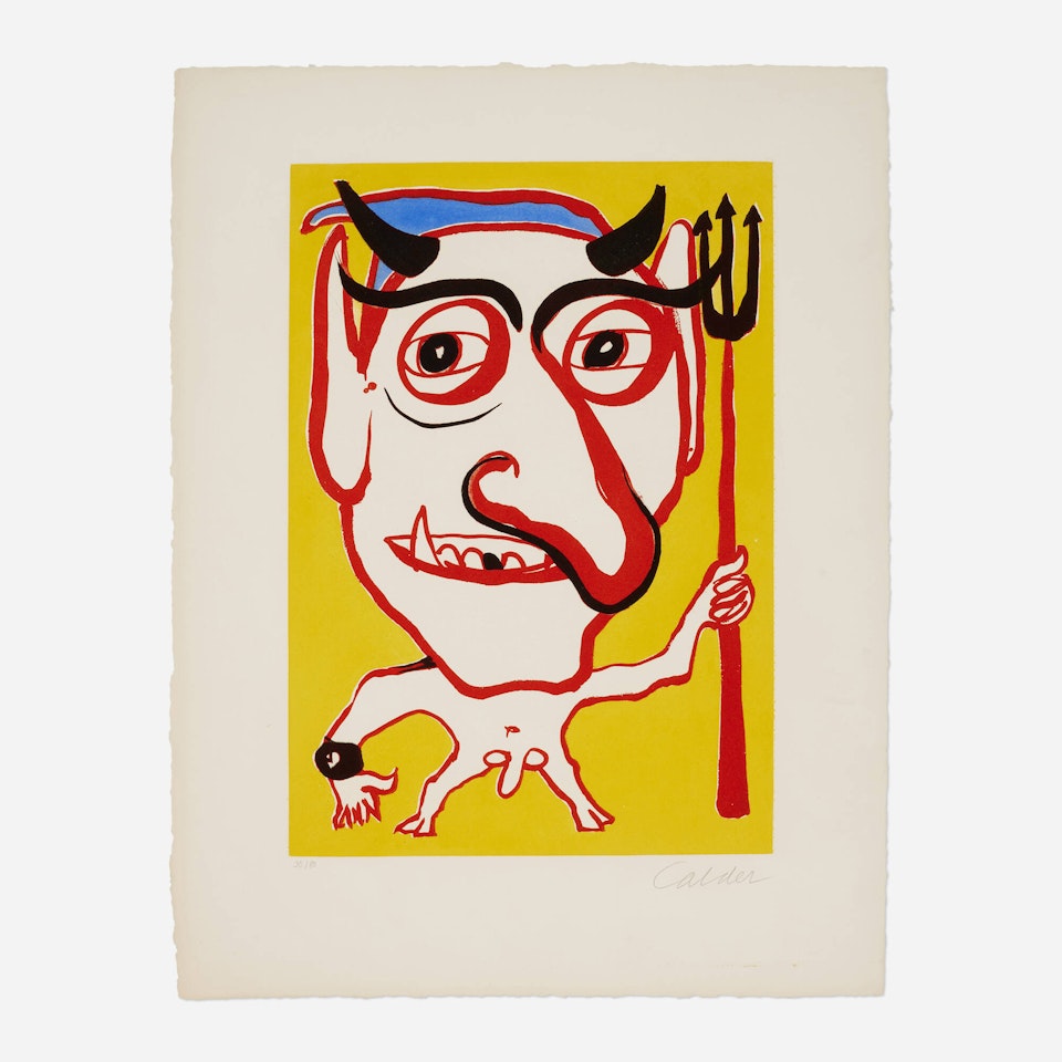 Le diable (portrait de Constantin Tacou) by Alexander Calder