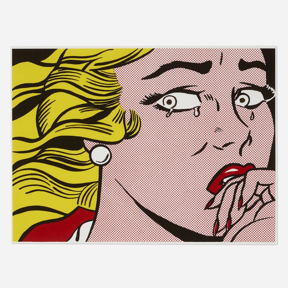 Crying Girl exhibition poster for Parrish Art Museum by Roy Lichtenstein