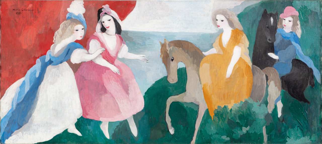 La réception des jeunes filles by Marie Laurencin