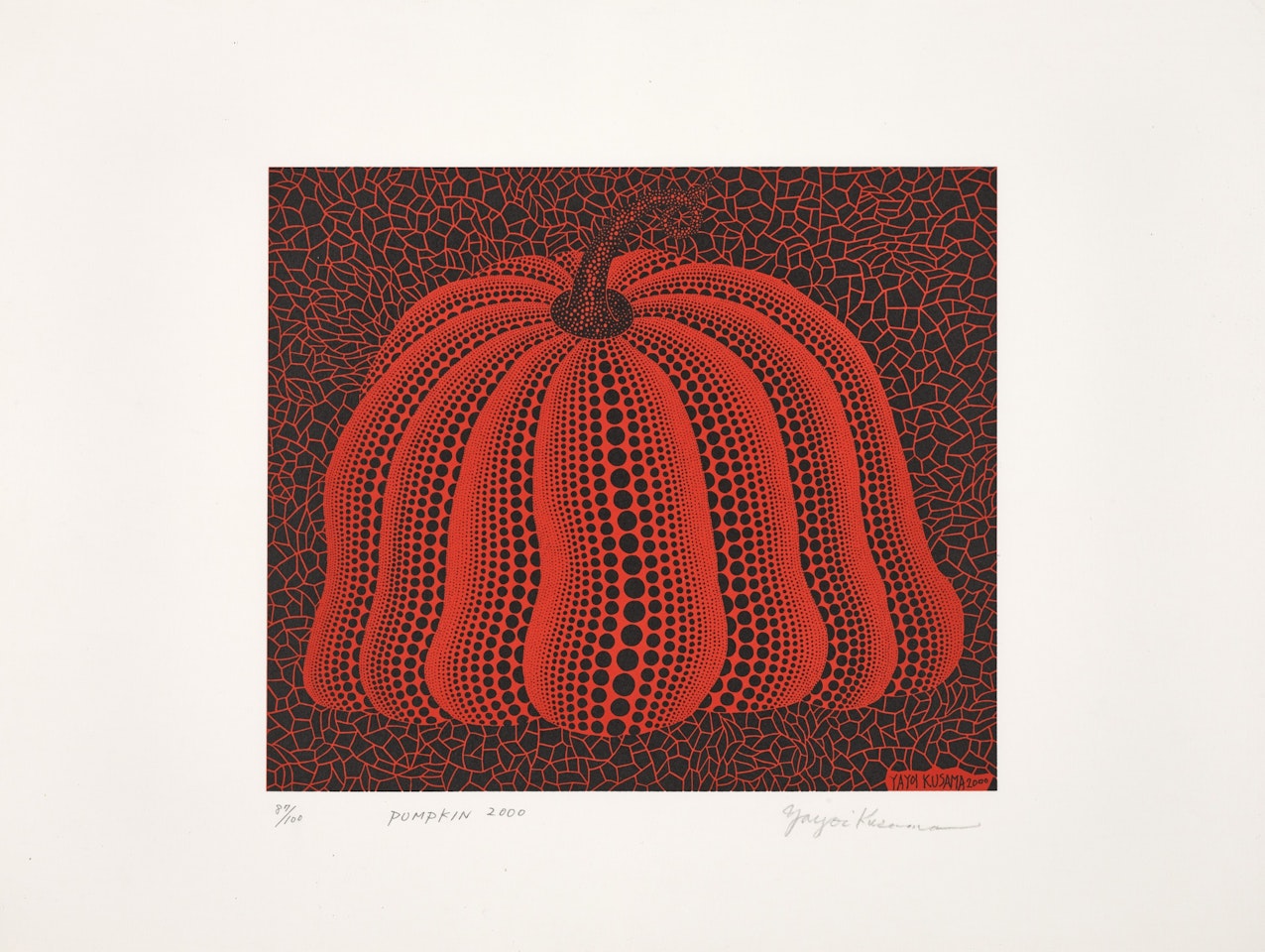 Pumpkin  (Red) by Yayoi Kusama