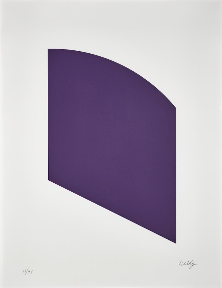 Purple, from Fourth Curve Series by Ellsworth Kelly