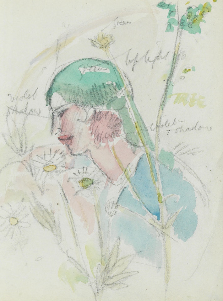 A Lady Amongst Daisies by John Duncan Fergusson