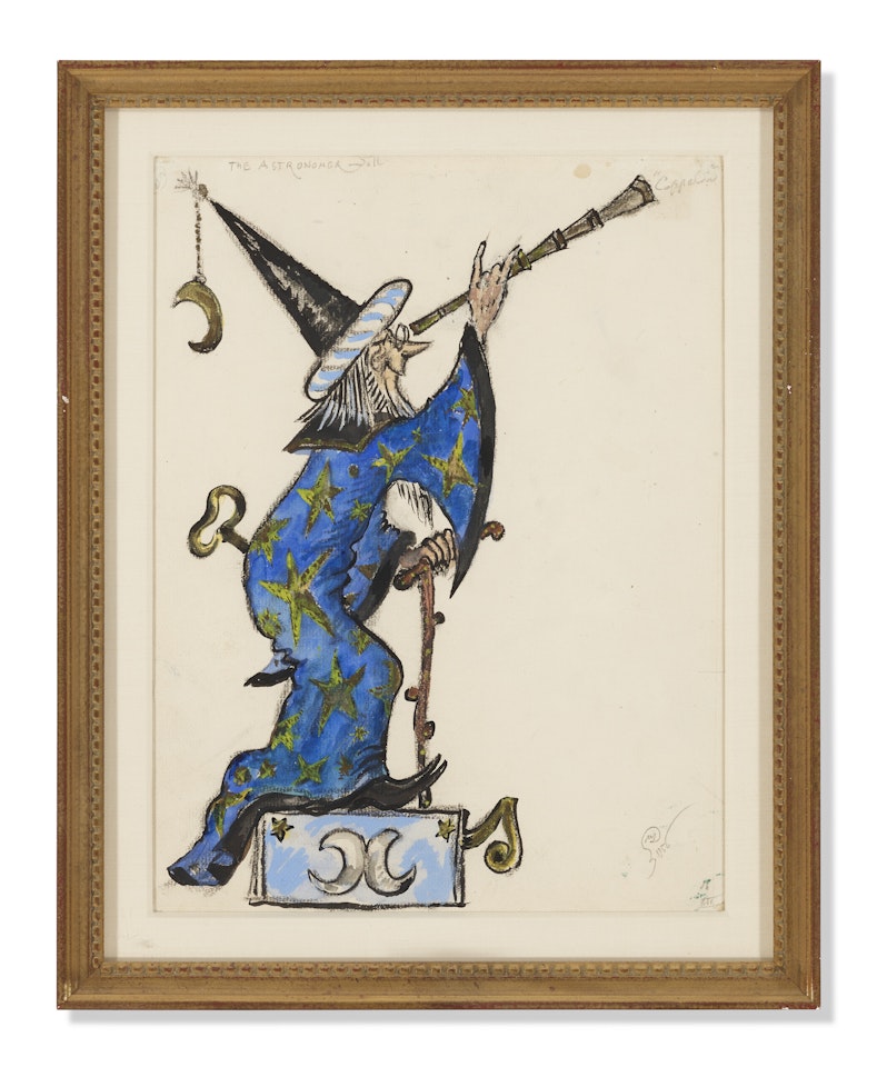 Costume Design for "Coppelia": The Astronomer Doll by Mstislav Valerianovich Dobuzhinsky