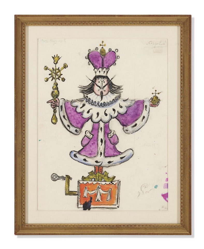 Costume Design for "Coppelia": The King Doll by Mstislav Valerianovich Dobuzhinsky