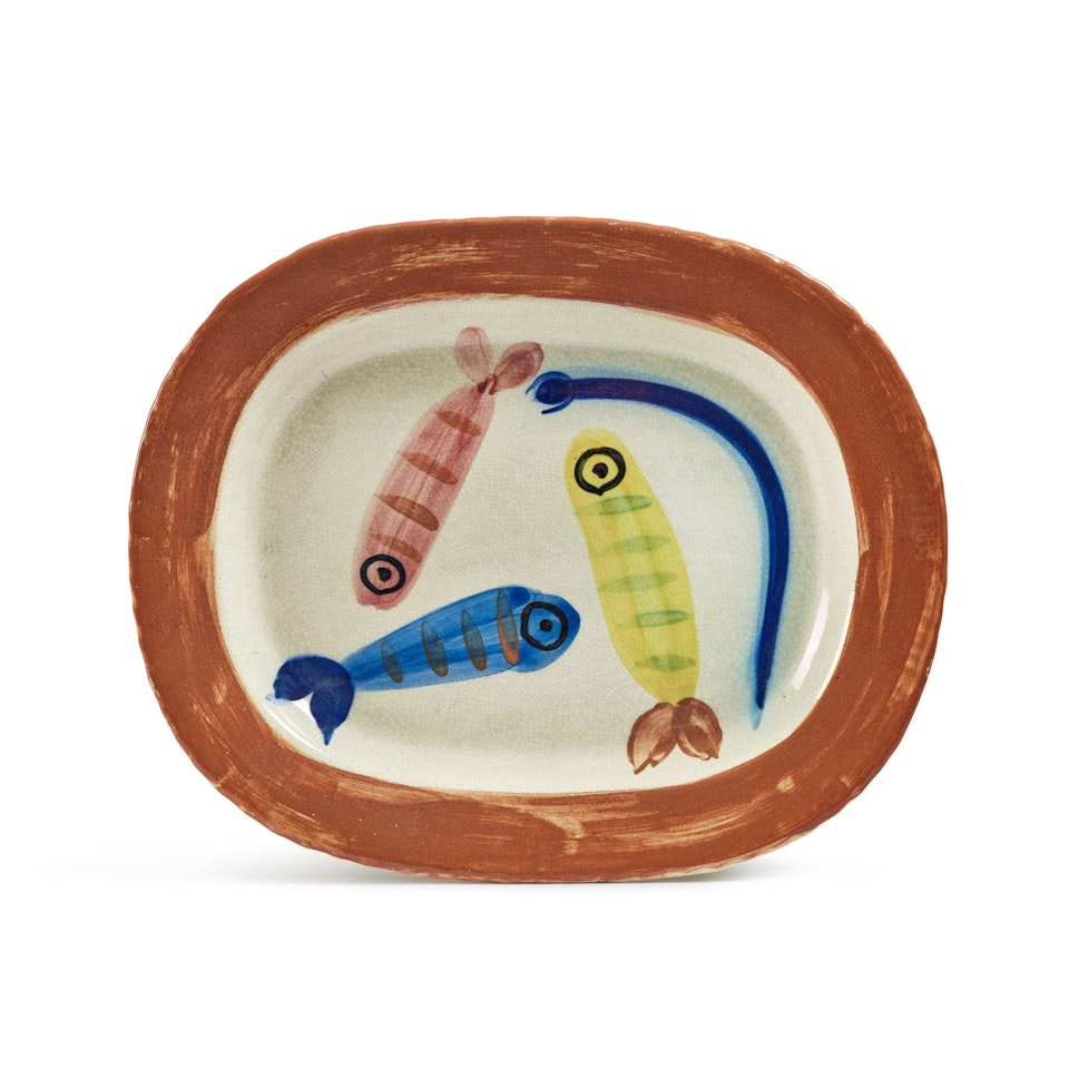 Quatre poissons polychrome (A. R. 31) by Pablo Picasso