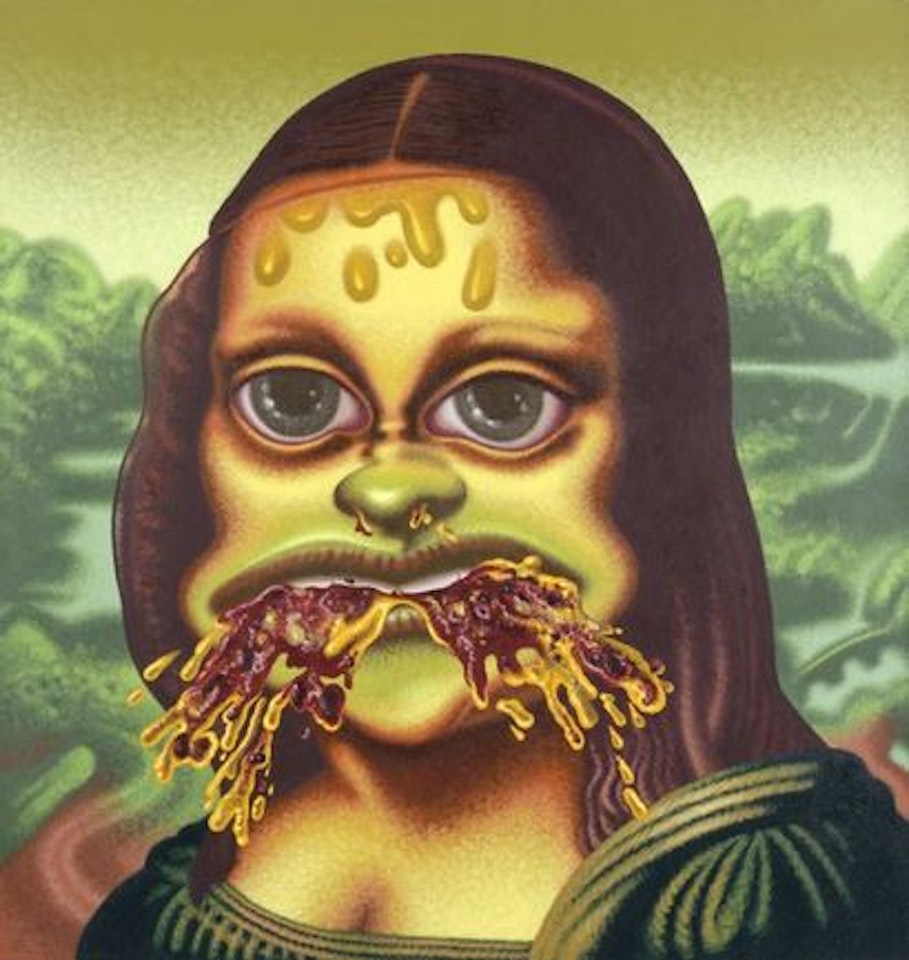 MONA LISA THROW UP PIZZA by Peter Saul