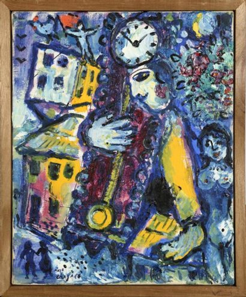 MAN CLOCK by Marc Chagall