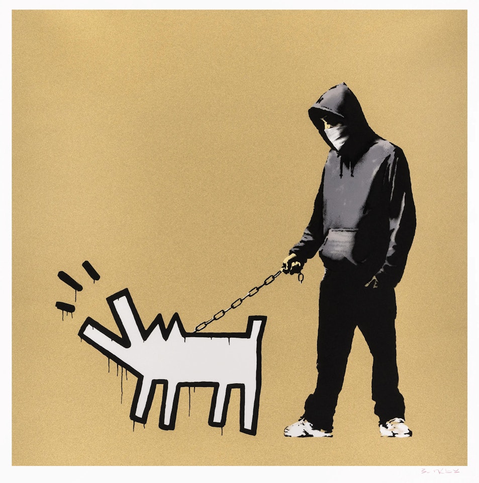 Choose Your Weapon, Gold (VIP) (Signed) by Banksy