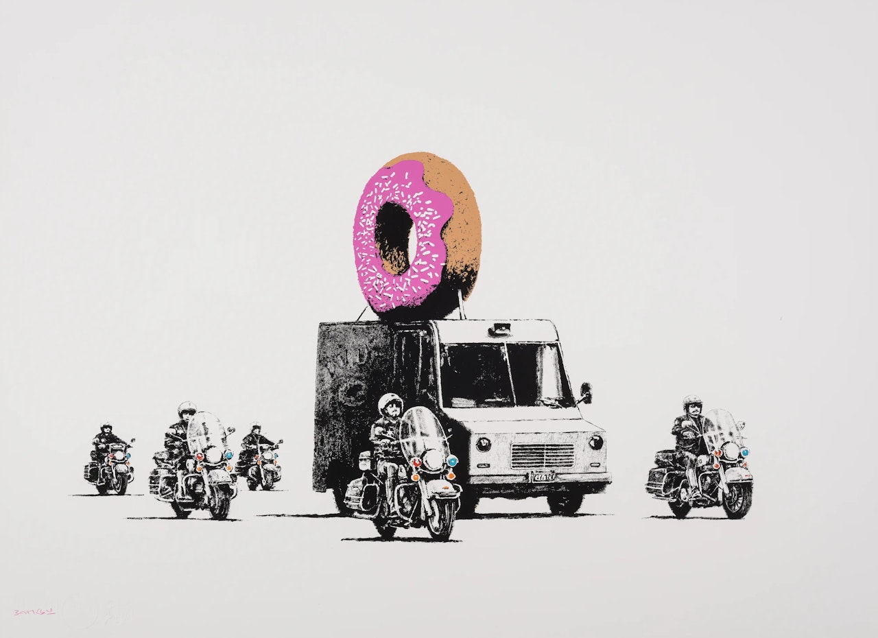 Donuts (Strawberry) (Signed) by Banksy