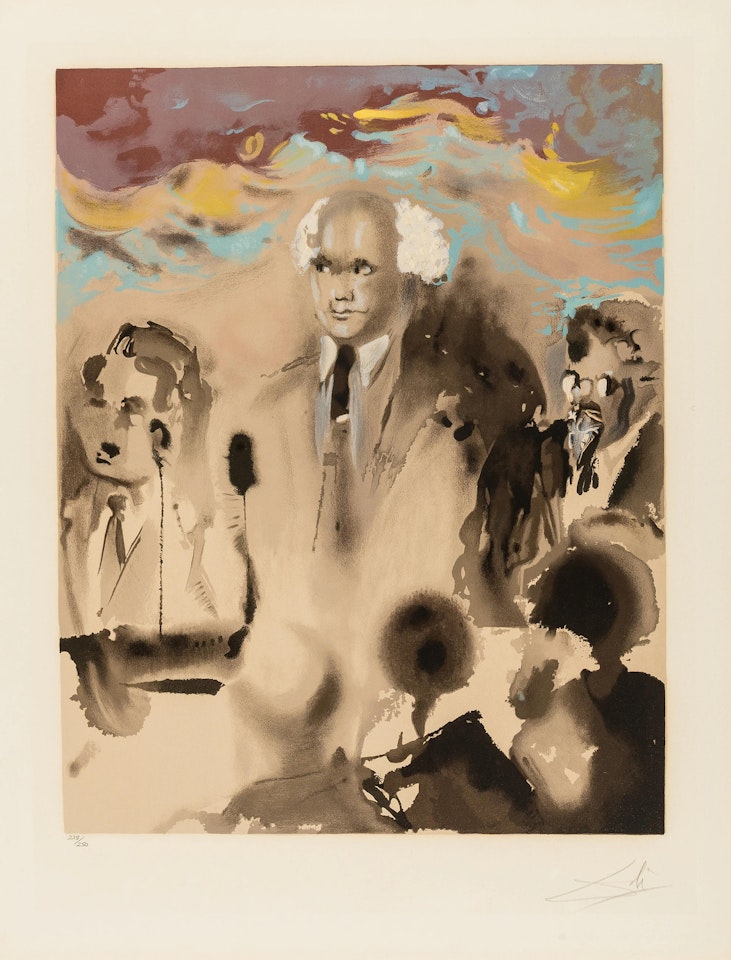 David Ben Gurion Reads the Declaration, from Aliyah (Field 68-1 O; M&L 1207a) by Salvador Dali