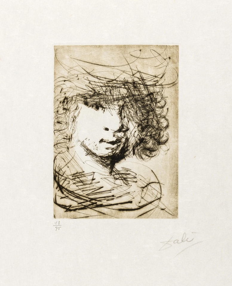Rembrandt, from Quinze Gravures (not in Field; M&L 292b) by Salvador Dali