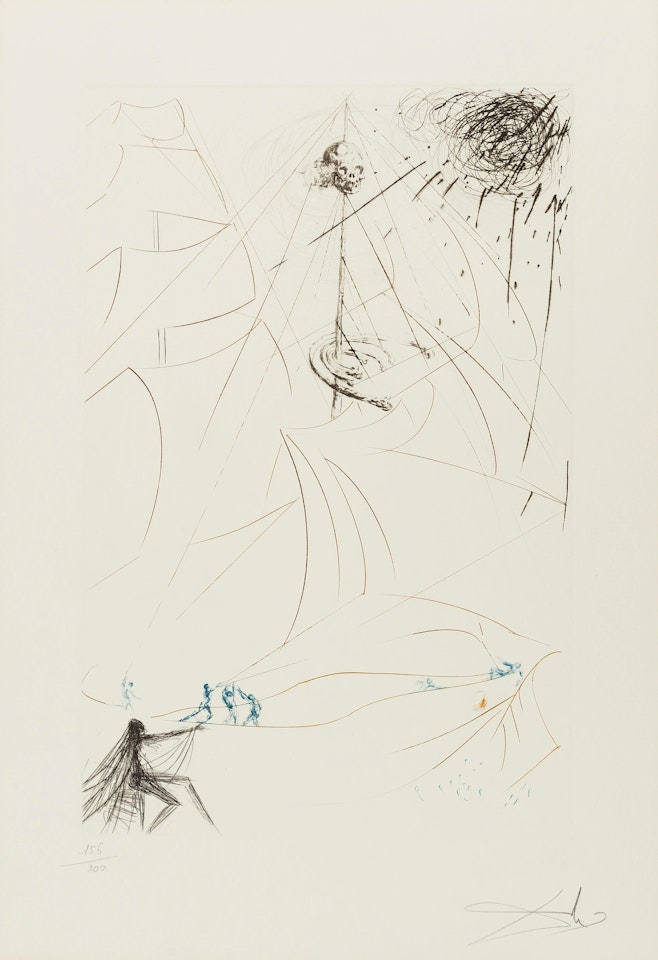 Vaisseau Fantôme (Field 69-7; M&L 339a) by Salvador Dali