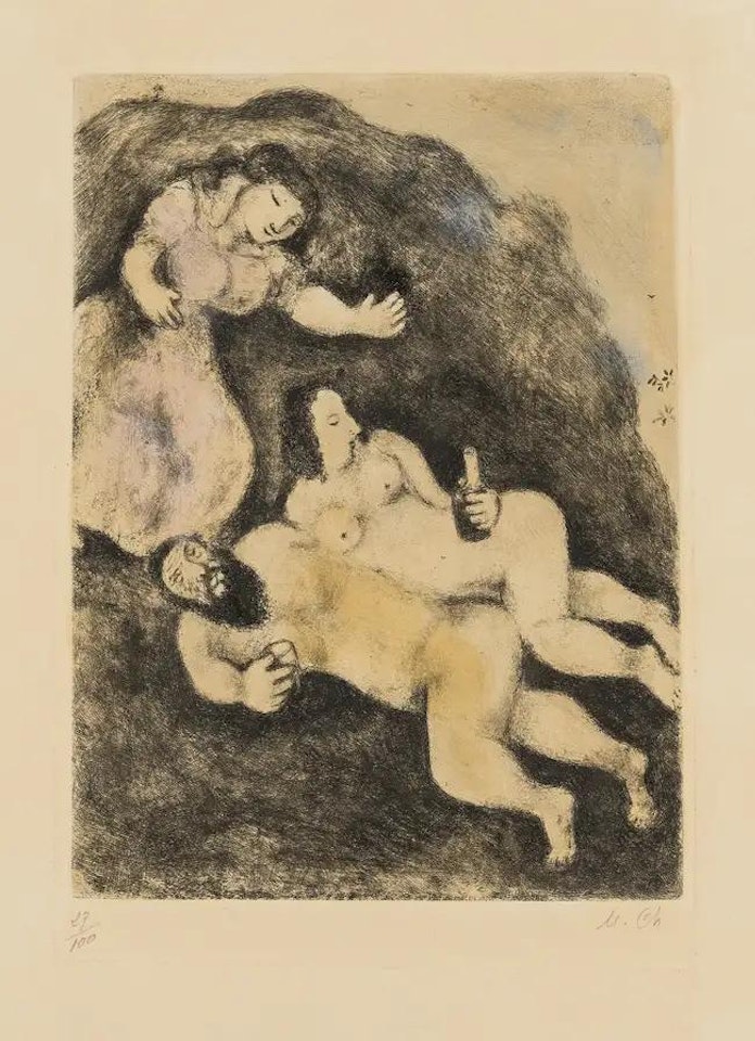 The Bible: Lot and his Daughters (See Cramer 30) by Marc Chagall
