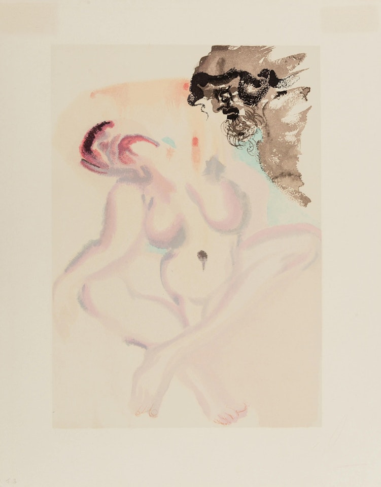 Chant 3: Les Indolents, Le Purgatoire, from La Divine Comédie (not in Field; M&L 1075j) by Salvador Dali