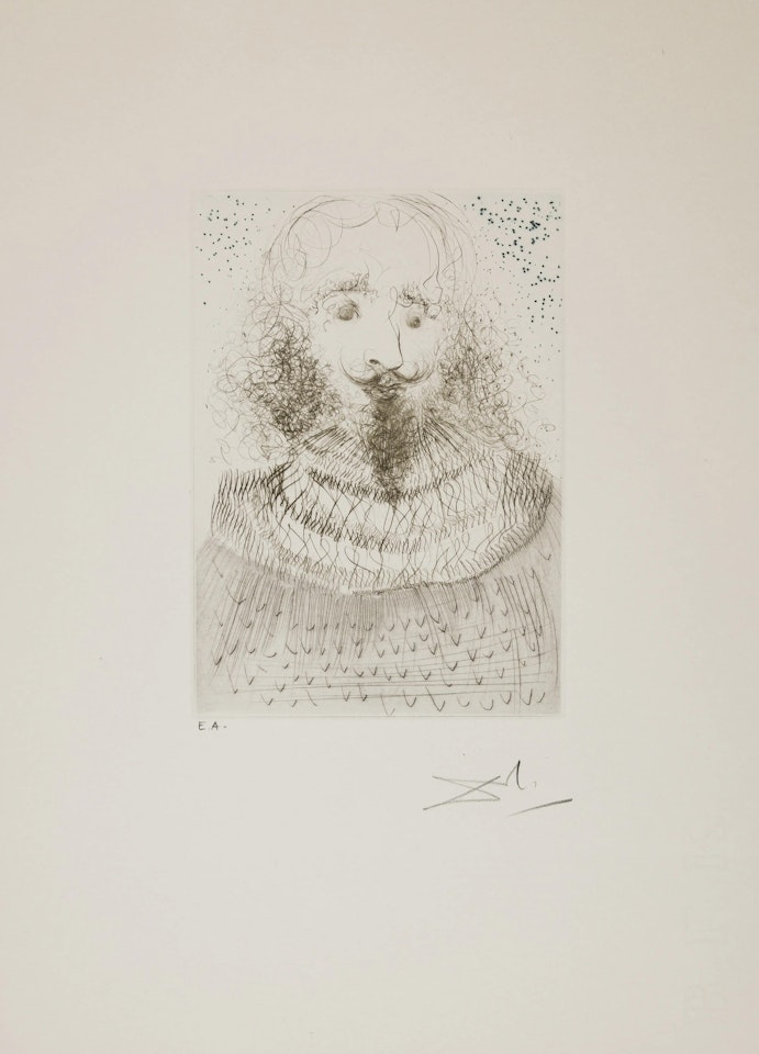 Shakespeare, from Much ado about Shakespeare (Field 68-7-A; M&L 267e) by Salvador Dali