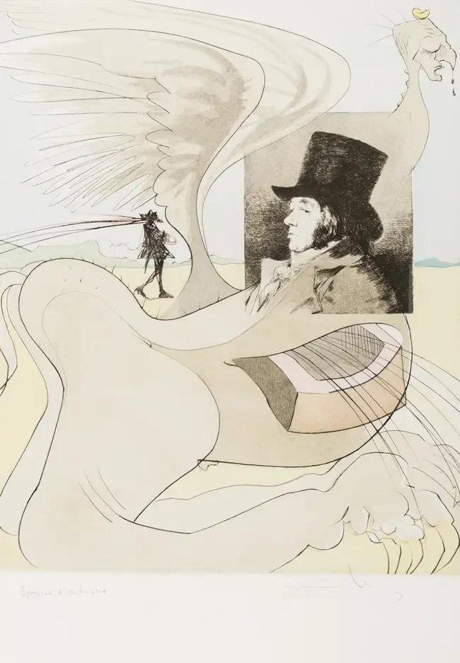 Portrait of Goya (from Les Caprices de Goya de Dali) (Field 77-3-80; M & L 848b) by Salvador Dali