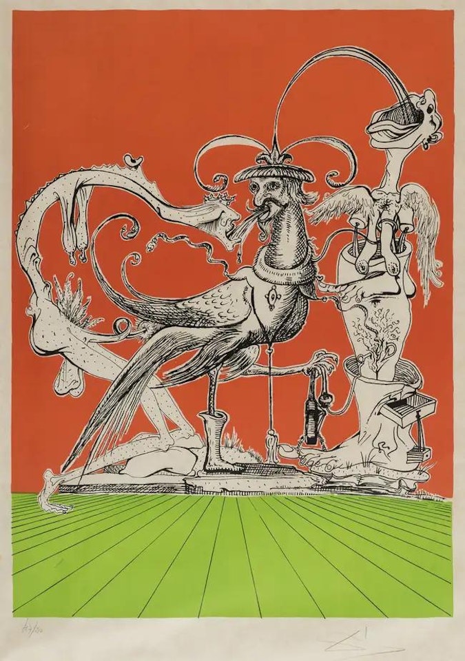 A plate, from Les Songes drolatiques de Pantagruel (Field 73-7-H; M&L 1418a) by Salvador Dali