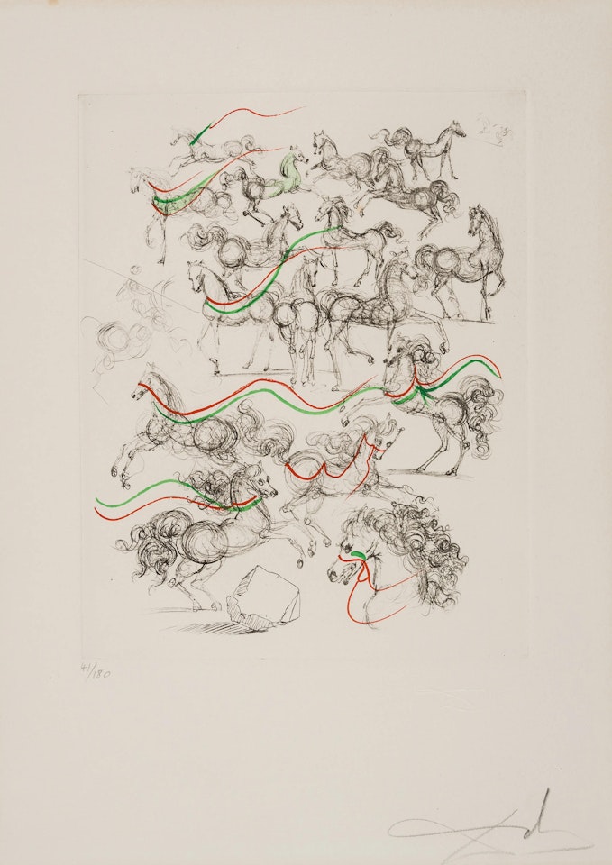 Les Petis Chevaux, from Poèmes de Mao Tse-Tung (Field 67-1-F; M&L 209) by Salvador Dali