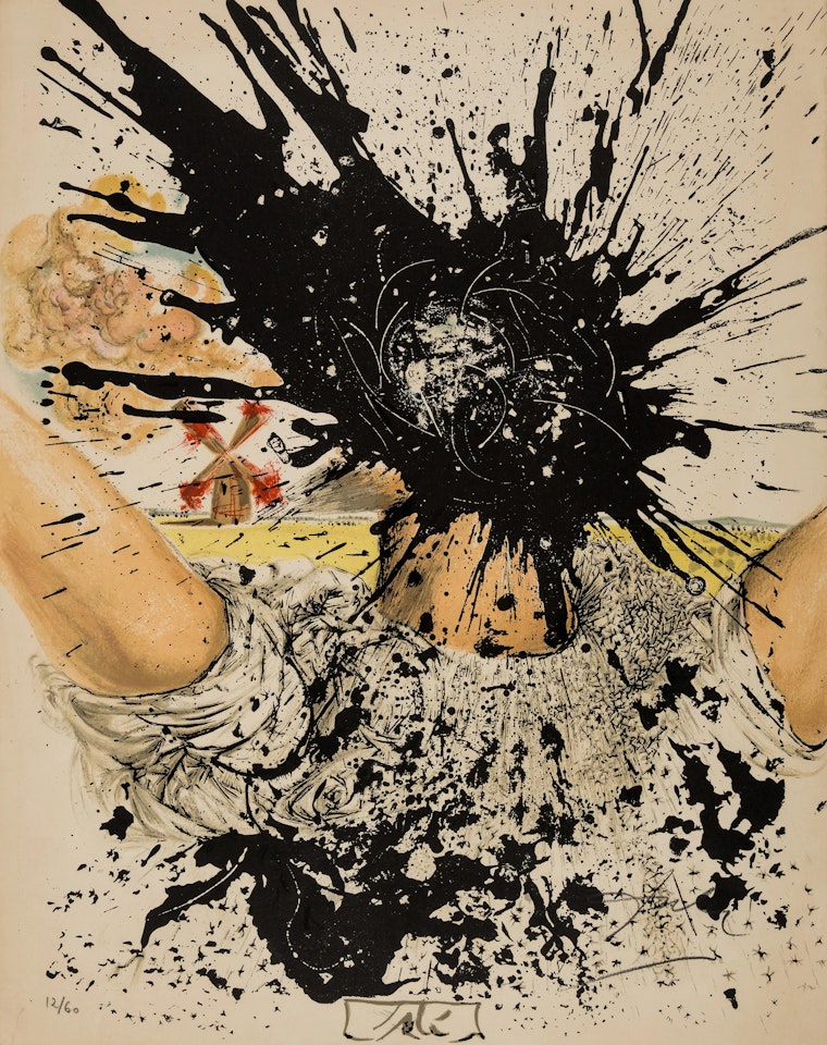 Don Quichotte à la tête qui éclate (Field 57-2; M&L 1013) by Salvador Dali