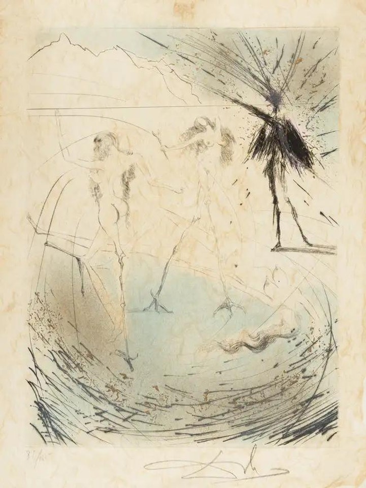 Femmes poules (Field 69-1I; M&L 308k) by Salvador Dali