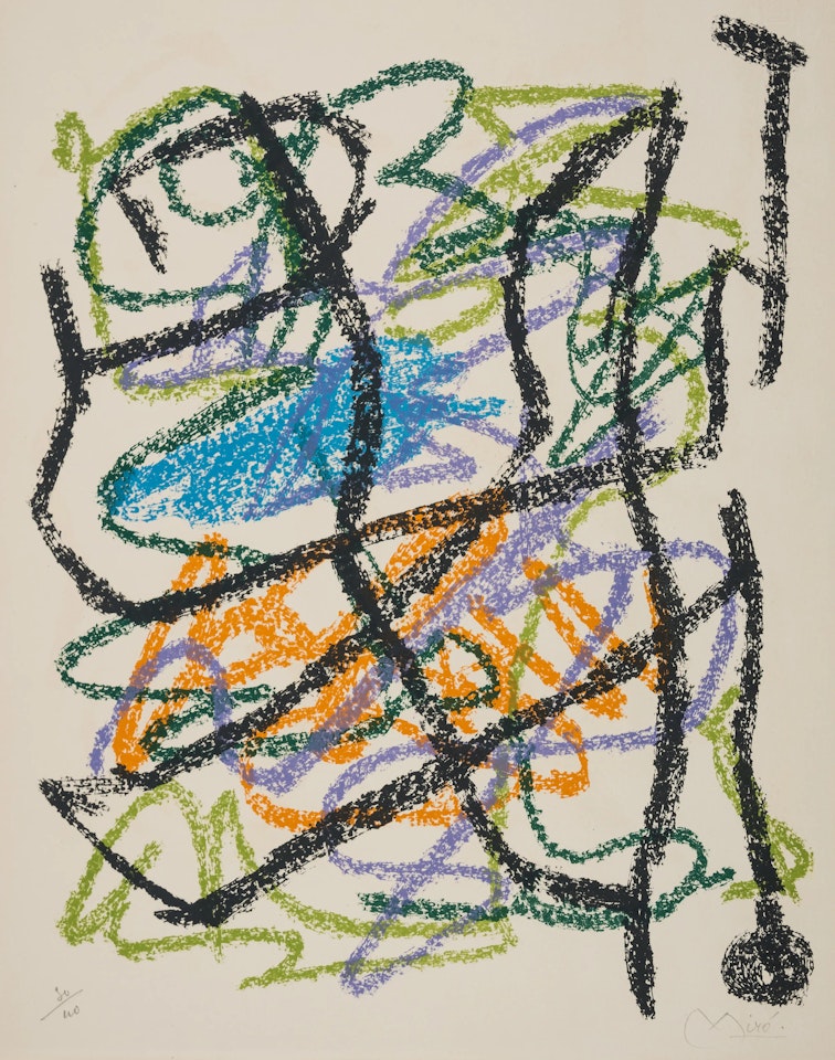 Untitled from Je Travaille comme un jardinier (Mourlot 361; Cramer 85) by Joan Miró