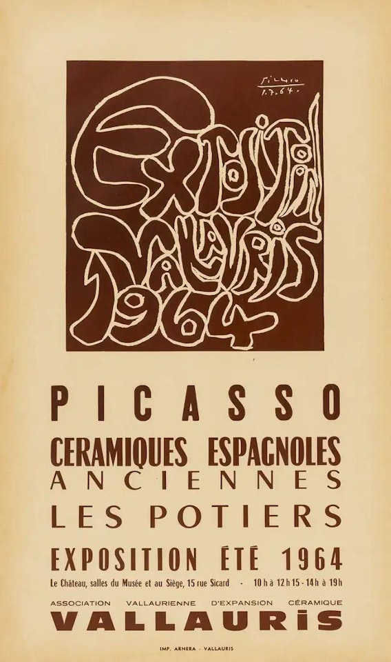 Exposition, Valarius, Ceramiques Espagnoles Anciennes Les Potiers (CZW 229); Picasso, les potiers (CZW 220) by Pablo Picasso