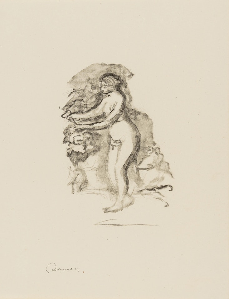 Femme au Cap de Vigne, from L"Album des Douze Lithographies Originales de Pierre-Auguste Renoir (Delteil 44, Stella 44) by Pierre-Auguste Renoir
