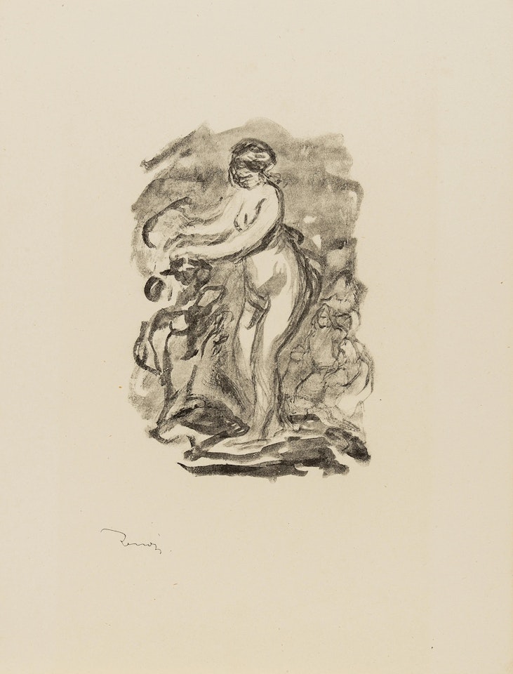 Femme au Cap de Vigne, Variante, from L"Album des Douze Lithographies Originales de Pierre-Auguste Renoir (Delteil 45, Stella 45) by Pierre-Auguste Renoir