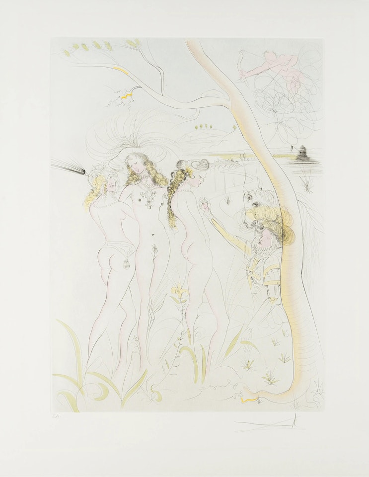 Le Jugement de Paris, from Hommage à Albrect Durer (Field 71-8 F; see M&L 485) by Salvador Dali