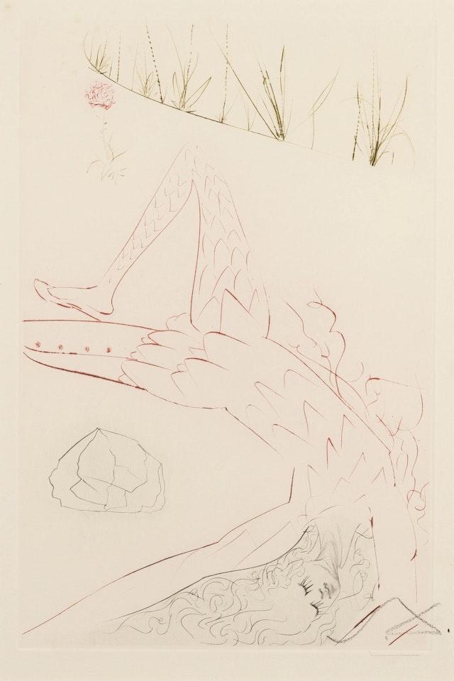 Tristan Wounded, from Tristan and Iseult (Field 70-10-G; M&L 411) by Salvador Dali