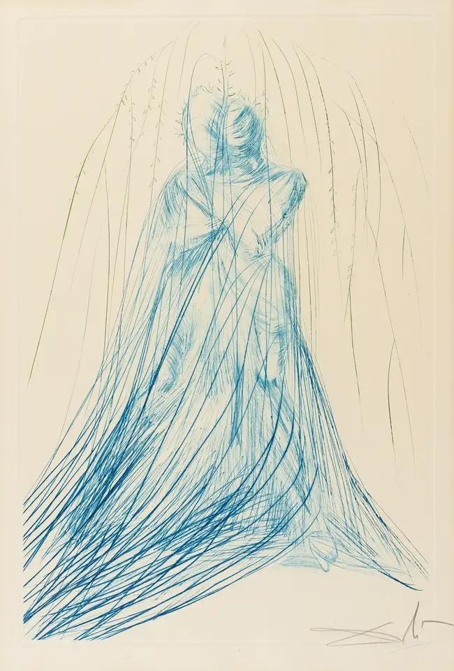 Iseult and Brangaine (Field 70-10R; M&L 423b) by Salvador Dali