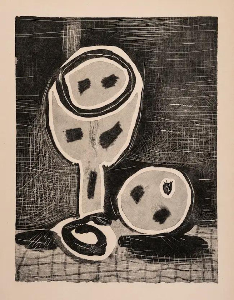 Nature Morte au Verre et a la Pomme (Baer 697B) by Pablo Picasso