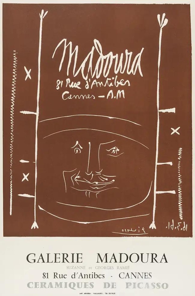 Madoura 1961 (CZW187); Vallauris 4e biennale 1974 by Pablo Picasso