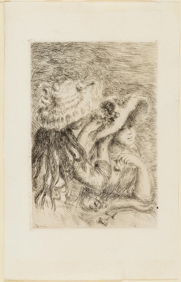 Le Chapeau épinglé (3e planche) (Delteil 8; Stella 8) by Pierre-Auguste Renoir