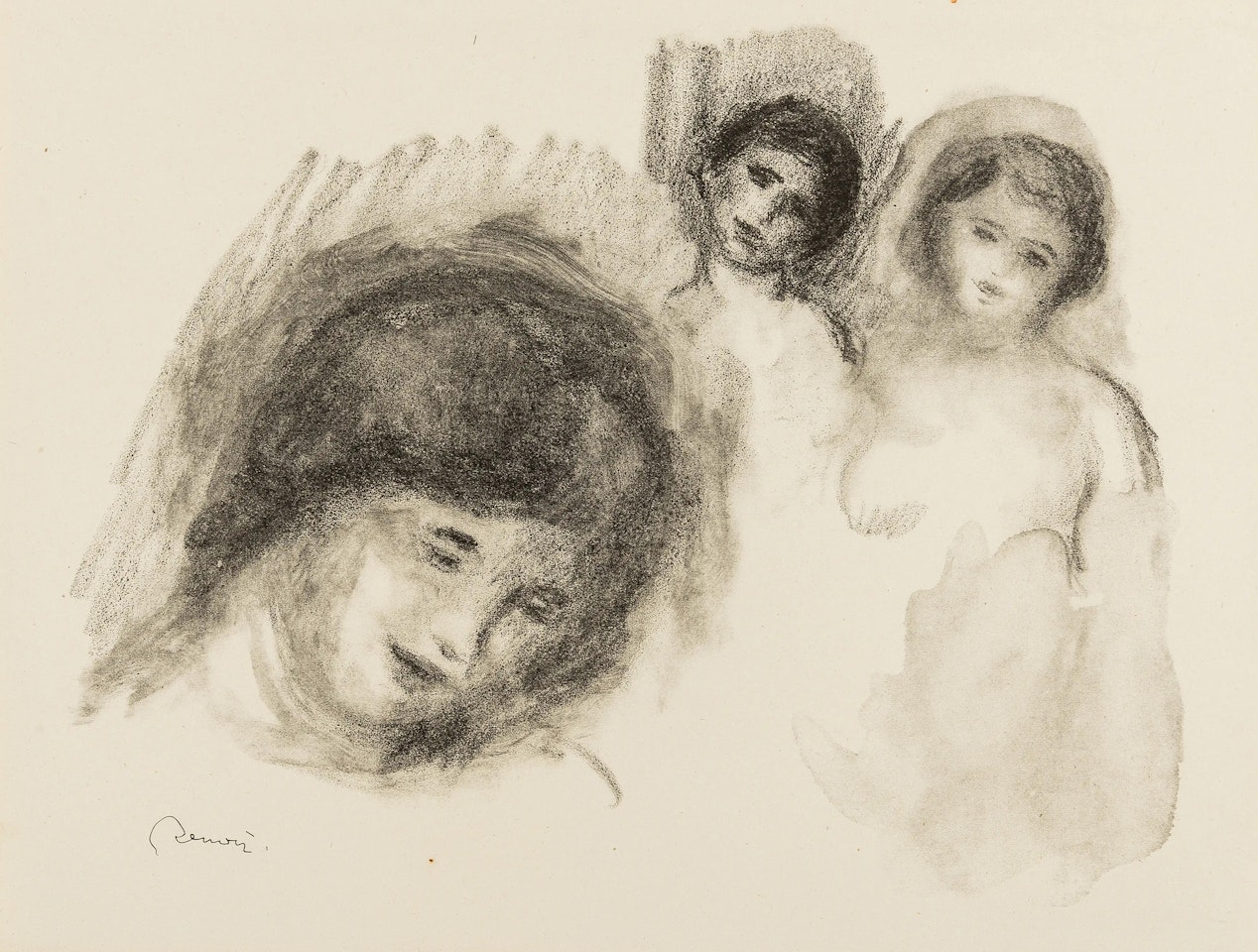 La Pierre au Trois Croquis (Delteil 41; Stella 41) by Pierre-Auguste Renoir