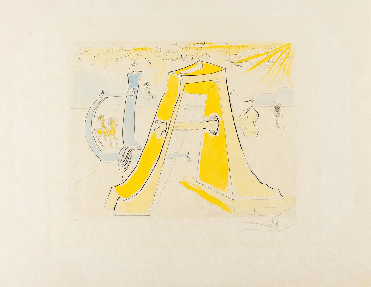 Hommage à Dürer, from Hommage à Albrecht Dürer (Field 71-8 M; M&L 508b) by Salvador Dali