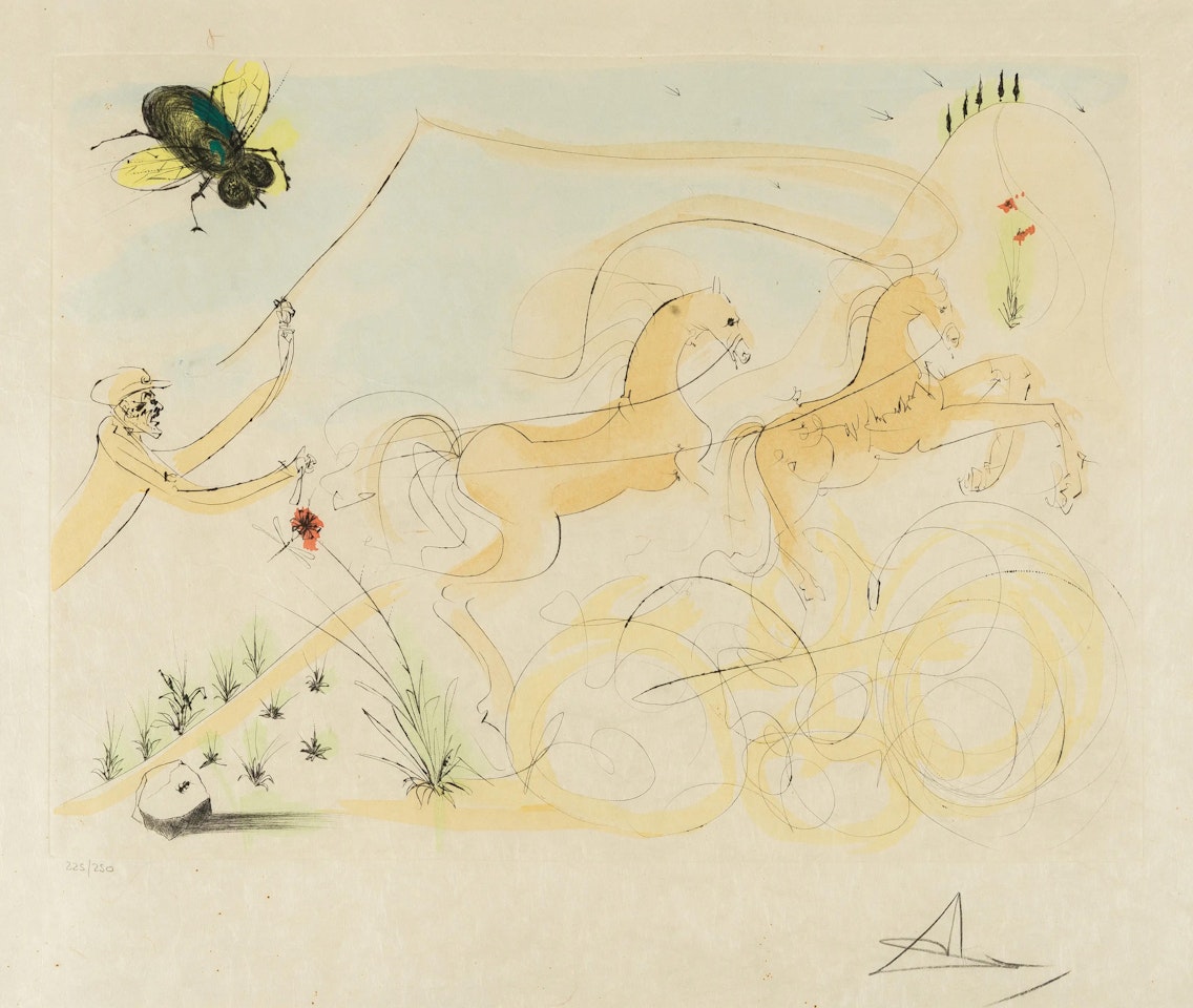 The Coach and the Fly, from le Bestiaire de la Fontaine Dalinise (Field 74-1I; M&L 662) by Salvador Dali