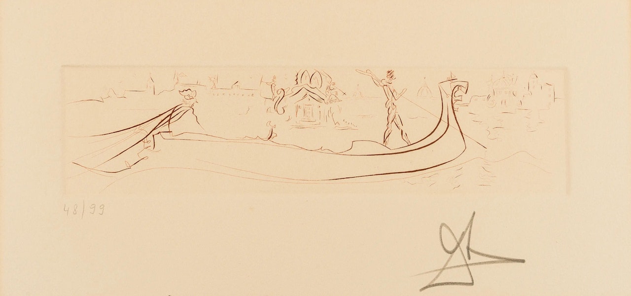 Vision of Venice (Gondola) (Field 76-2-b; see M&L 846) by Salvador Dali