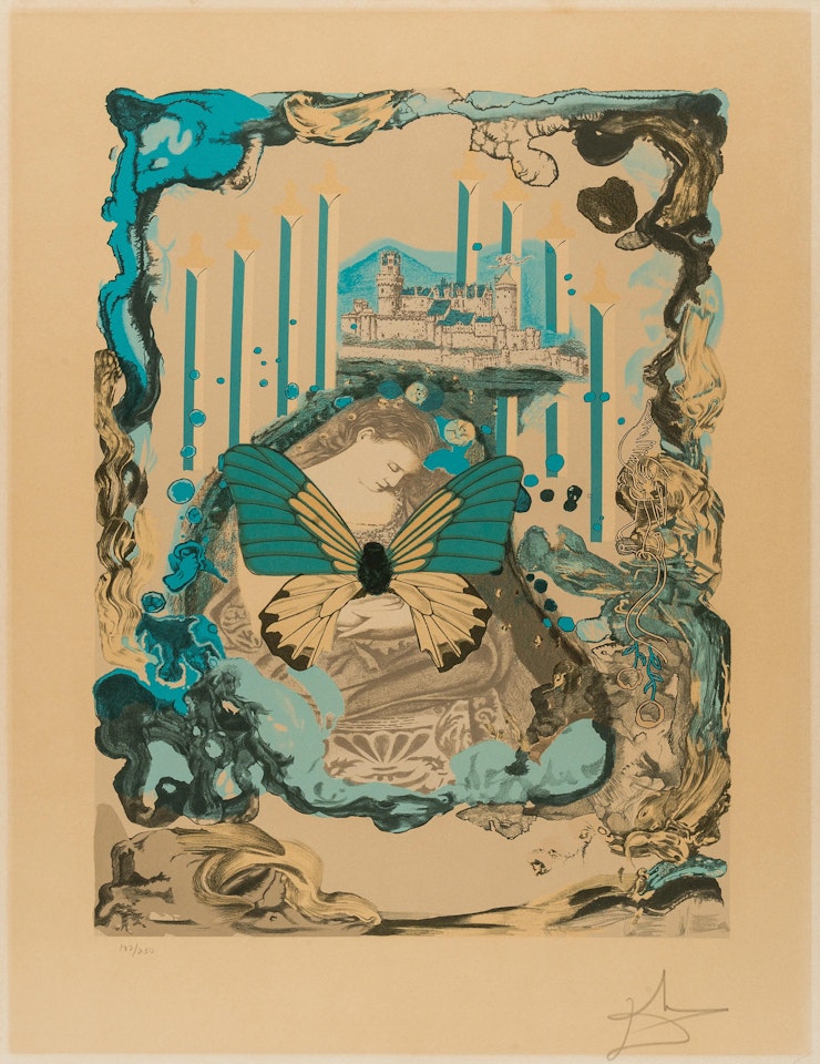 Courtesan, from Papillons Anciennes (Field 77-1-D; M&L 1493e) by Salvador Dali
