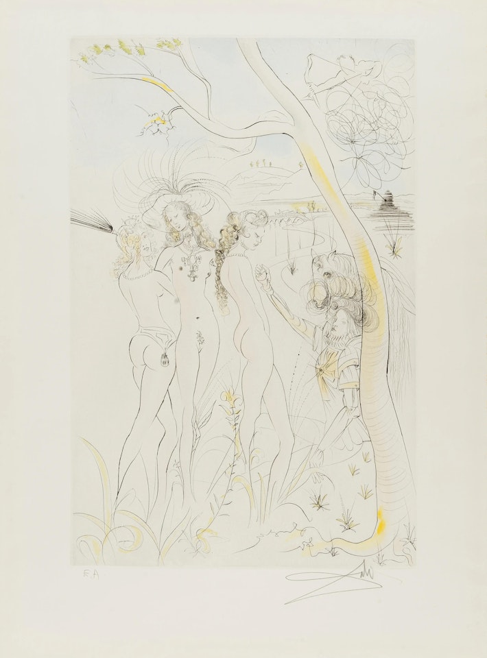 Le Jugement de Paris, from Hommage à Albrect Durer (Field 71-8-F; see M&L 485) by Salvador Dali
