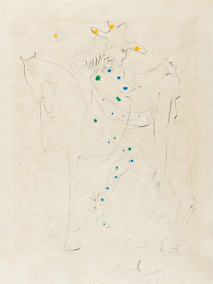 Le Cheval de Picasso, from Petits nus Ronsard (not in Field; see M&L 249) by Salvador Dali