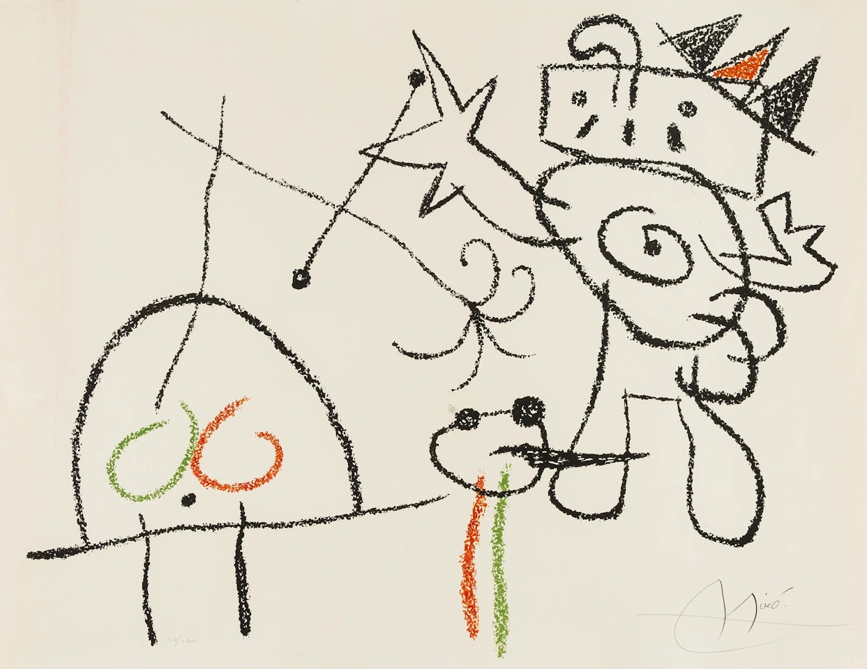 Ubu Aux Baleares Plate 19 (Mourlot 784) by Joan Miró